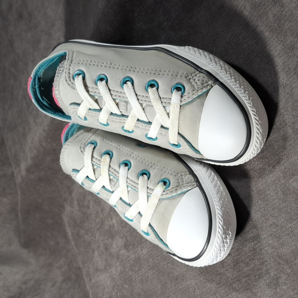 Converse Chuck Taylor All Star Double Tongue Grey Pink Neoprene Sneakers G US 1